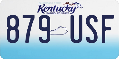 KY license plate 879USF