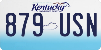 KY license plate 879USN