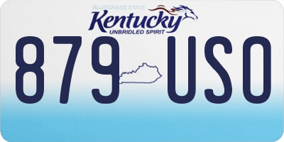 KY license plate 879USO