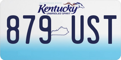 KY license plate 879UST