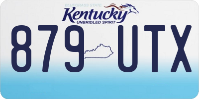 KY license plate 879UTX