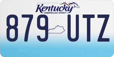 KY license plate 879UTZ