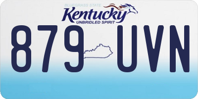 KY license plate 879UVN