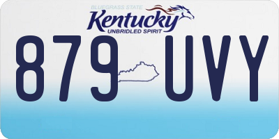 KY license plate 879UVY