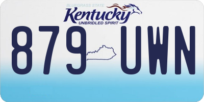 KY license plate 879UWN