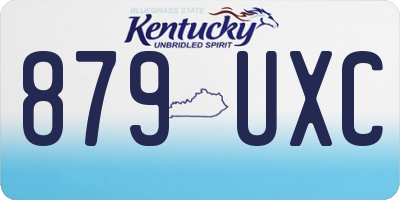 KY license plate 879UXC
