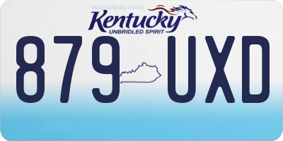KY license plate 879UXD