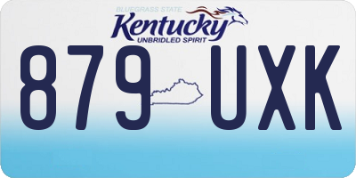 KY license plate 879UXK