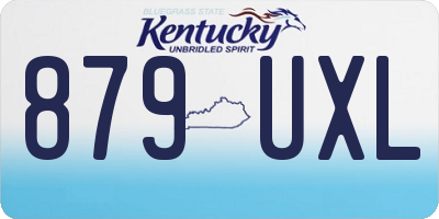 KY license plate 879UXL