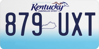 KY license plate 879UXT