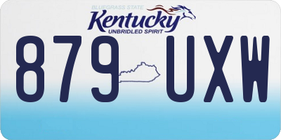 KY license plate 879UXW