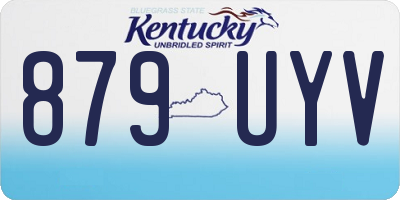 KY license plate 879UYV