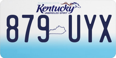 KY license plate 879UYX