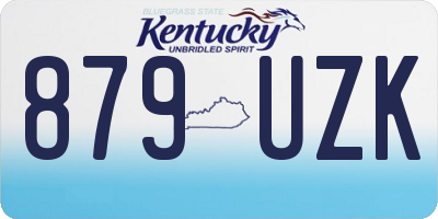 KY license plate 879UZK