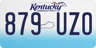KY license plate 879UZO