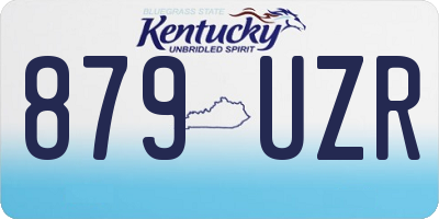 KY license plate 879UZR