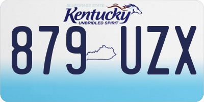 KY license plate 879UZX