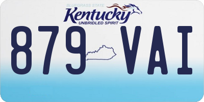 KY license plate 879VAI