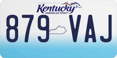 KY license plate 879VAJ