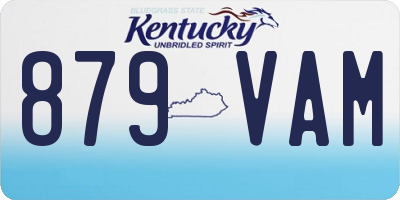 KY license plate 879VAM