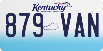 KY license plate 879VAN
