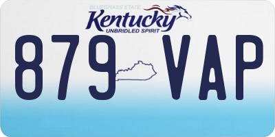 KY license plate 879VAP