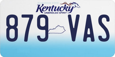 KY license plate 879VAS