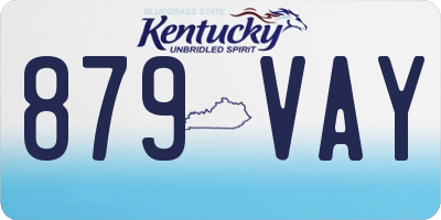 KY license plate 879VAY
