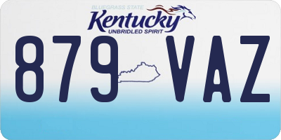 KY license plate 879VAZ