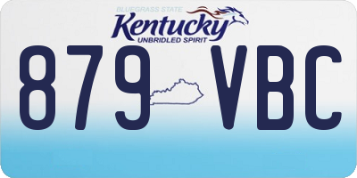 KY license plate 879VBC