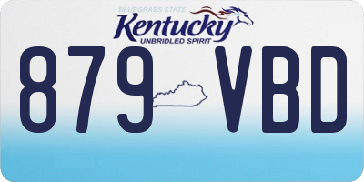 KY license plate 879VBD