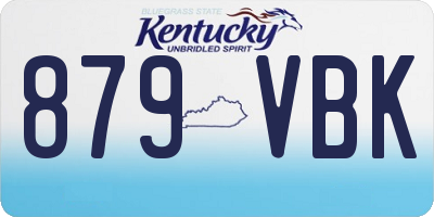 KY license plate 879VBK