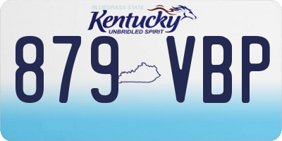 KY license plate 879VBP