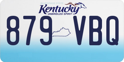 KY license plate 879VBQ
