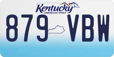 KY license plate 879VBW