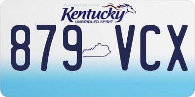 KY license plate 879VCX
