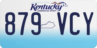 KY license plate 879VCY