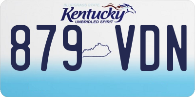 KY license plate 879VDN