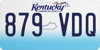 KY license plate 879VDQ