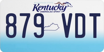 KY license plate 879VDT