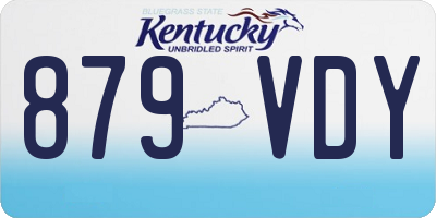 KY license plate 879VDY