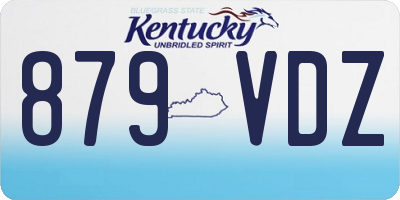 KY license plate 879VDZ
