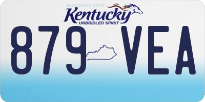 KY license plate 879VEA