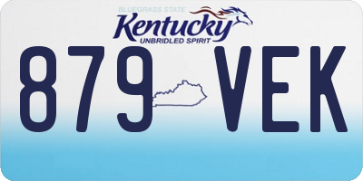 KY license plate 879VEK