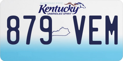 KY license plate 879VEM