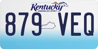 KY license plate 879VEQ