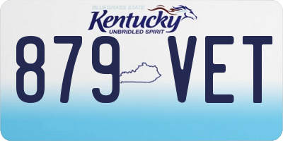 KY license plate 879VET