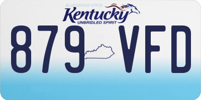 KY license plate 879VFD
