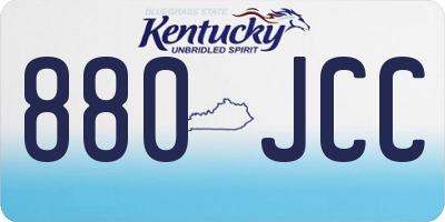 KY license plate 880JCC
