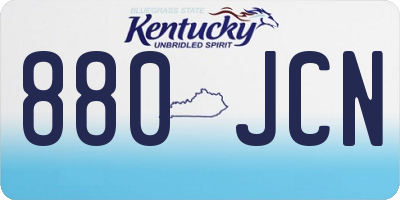 KY license plate 880JCN